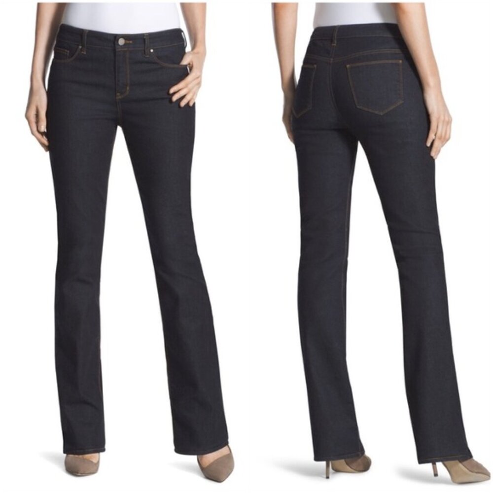 Chico's PLATINUM Barely Bootcut Jeans in Black 18 Tall